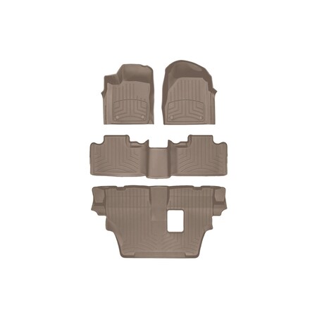 Weathertech Tan, Front and Rear and Rear FloorLiner HP 459301IM-45324-2-3IM