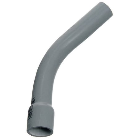 Carlon Elbow, 1 in Trade Size, 45 deg Angle, SCH 40 Schedule Rating, PVC, Bell End, Gray UA7AFB-CTN