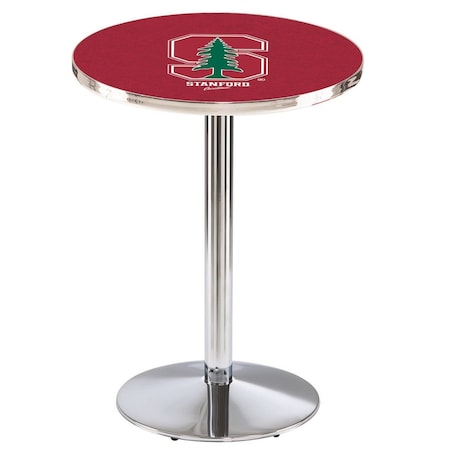 Holland Bar Stool Co 42" Chrome Stanford Pub Table, 36" dia. Top L214C4236Stnfrd