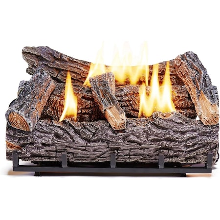 Duluth Forge Ventless Propane Gas Log Set, 22 in Winter Oak, 32,000 BTU, T-Stat Control DLS-L22T