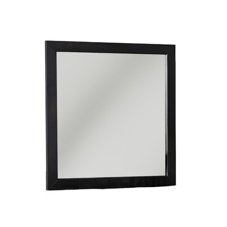 Homeroots 28" Dark Brown Solid Wood Framed Accent Mirror 510885