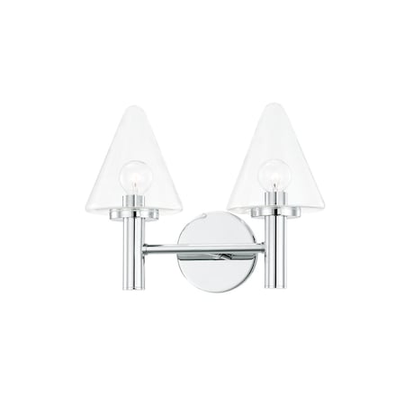 Mitzi Connie 2 Light Bath And Vanity 9.5 In. Polished Chrome H540302-PC