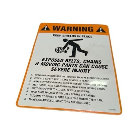 John Deere LABEL, JOHN DEERE OEM WP440822 WP440822