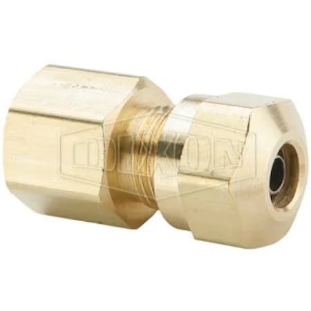 Dixon Air Brake Connector, 13/16-18 x 1/2 in Nominal, Straight Female x Pipe End Style, Brass, Domestic 66NAB108