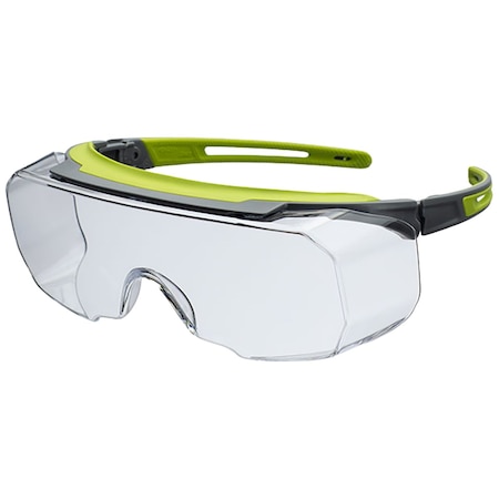 Uvex OTG Rimless Safety Glasses with Black Temple, Clear Anti-Fog Lens with Ultra-Dura Hardcoat AT01CLAH