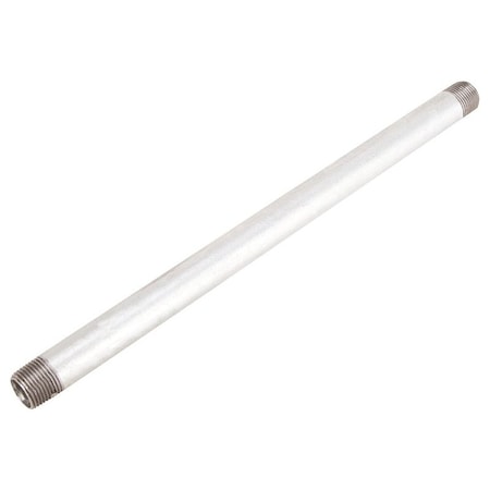 Prosource Pipe Nipple, 3/8 in, Threaded, Steel, 11 in L 3/8X11G