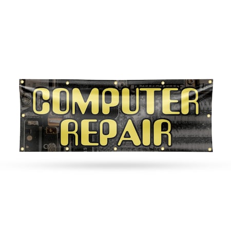 Signmission Computer Repair, 48 Inch x 120 Inch, Vinyl Banner B-120-30527