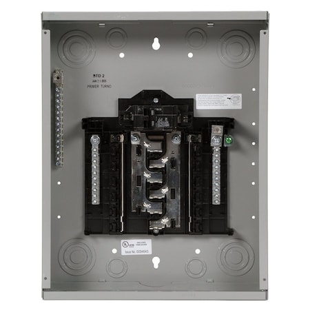Siemens Load Center, SN, 12 Spaces, 100A, 120/240V AC, Main Circuit Breaker, 1 Phase SN1224B1100