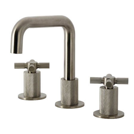 Kingston Brass Widespread Bathroom Faucet with Push Pop-Up Drain, Brushed Nickel KS1418KNX