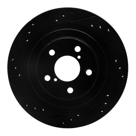 Dynamic Friction Co DFC Brake Rotor - Drilled and Slotted - Black 633-13019L