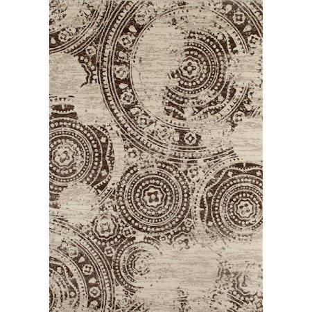 Art Carpet 2 x 4 ft. Milan Collection Coins Woven Area Rug, Beige 24033
