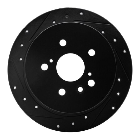 Dynamic Friction Co DFC Brake Rotor - Drilled and Slotted - Black 633-76130L