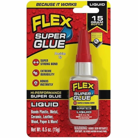 Flex Seal Super Glue, Clear, 0.5 oz. (15g), 8 PK SGLIQB15