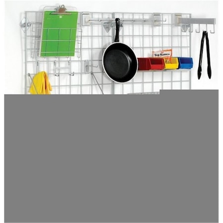 Swivel 48 x 72 in. Epoxy Space Wall System Wire Grid Panel, Gray SW1860906