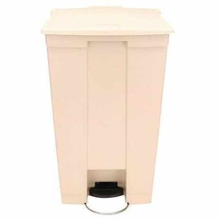 Rubbermaid Commercial Step-On Containers 23 gal Rectangular Step-On Can, Beige, Foot Pedal, Plastic, 19 3/4 in FG614600BEIG
