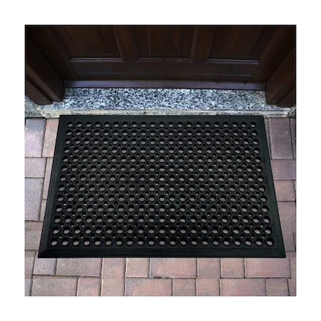 Floortex Doortex Open-Top Black Anti-Fatigue Mat - 32in x 48in NREMFLRU0108