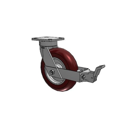 Albion 9.5'' Kingpinless Caster 8''x2'' Maroon 1500 lb 110AX08228S01FBB