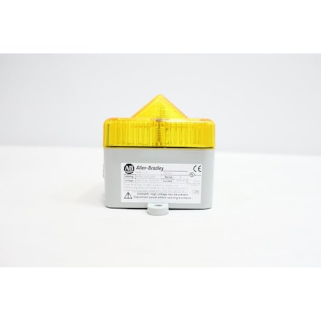 Allen Bradley YELLOW SQUARE STROBE 24V-DC LIGHT MODULE 855B-GMS24R8