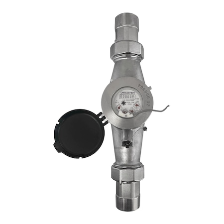 Discover 2 in. Lead Free Stainless Steel Water Meter Gallons 400005-G