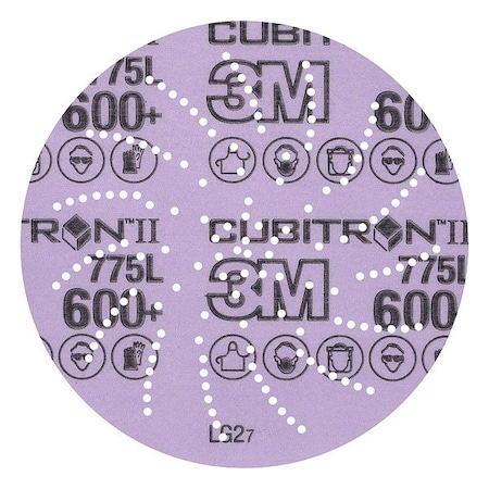 3M Cubitron Abrasive Disc, 600 Grit, PK50 7100383432