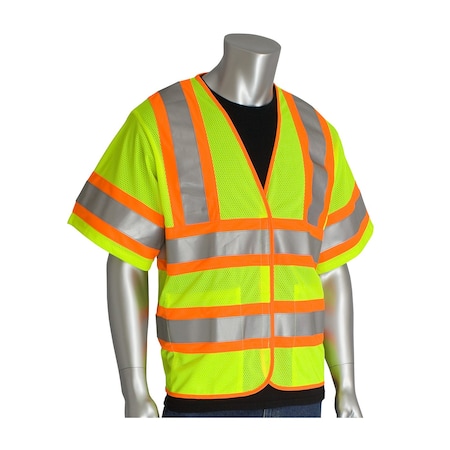 Pip ANSI Type R Class 3 FR Treated Two-Tone Mesh Vest 305-HSVPFRLY-2X/3X