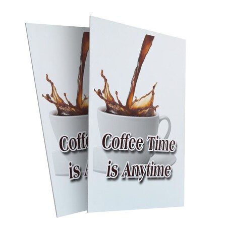 Signmission Coffee Time Is Anytime, Plastic Signs Only 24 Inch x 36 Inch, Corrugated Plastic, 2PK CSB-2436-2PACK-Coffee Time Is Anytime