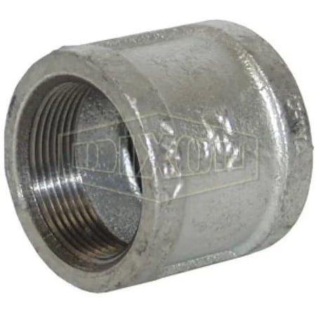 Dixon Threaded Pipe Coupling, 1-1/2 in Nominal, FNPT End Style, 150 lb, Galvanized Iron RHC150G