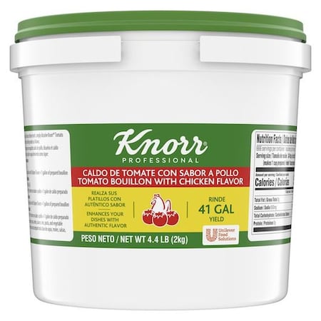 Knorr Professional Base Caldo de Tomate Tomato with Chicken Bouillon Base, 4.4 pound, 4PK 4800176545