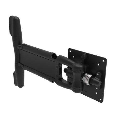 Southco Display Mount, Tilt & Swivel, Single Arm, Aluminum Alloy, Powder Coat, Black AV-D30-25A102-50