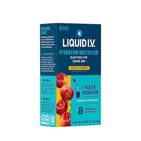 Liquid I.V. Sports Drink Mix, 0.6oz, Golden Cherry, PK6 LVM-6023