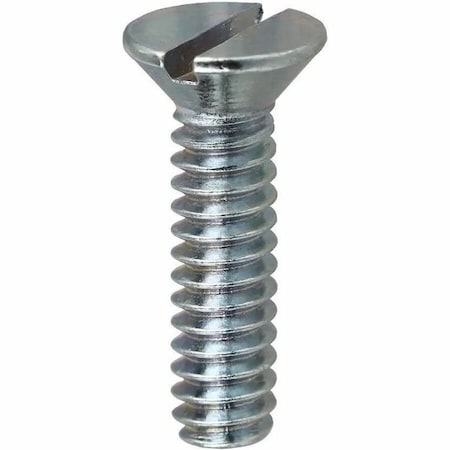 Dottie 1/4"-20 x 1 in Slotted Flat Machine Screw, Zinc Plated Carbon Steel, 100 PK FM141
