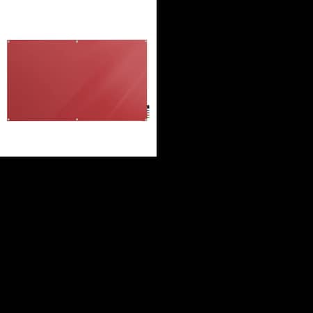 Ghent Harmony Glassboard w/ Standoffs, Non-Magnetic, Square Corners, 4'H x 8'W, Rose HMYSN48RS