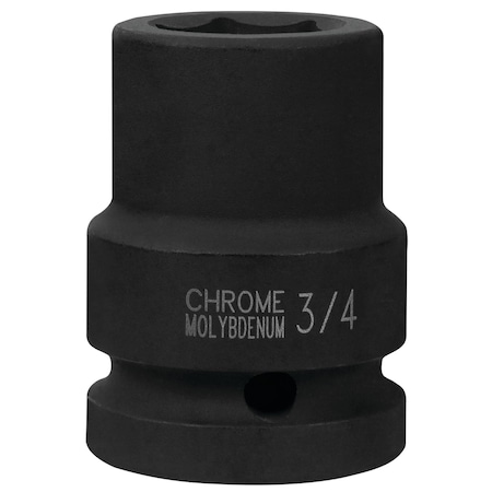 Performance Tool 3/4 in. 6pt Impact Socket, Chrome Moly, Black Oxide, Impact Rated M740-24