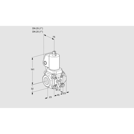 Honeywell Kromschroder VLV ASSY, SOLND, 1, GAS, POC/L VAS 1T25N/NQS KS88004740