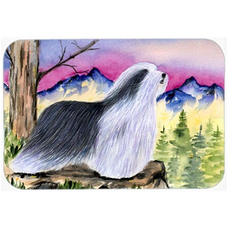 Carolines Treasures Bearded Collie Glass Cutting Board - Large SS8338LCB