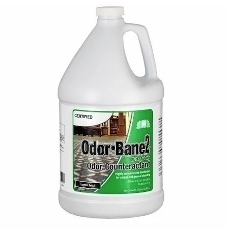Hospeco Odor-Bane 2 Water Soluble Deodorizer, Lemon Fragrance, Gallon - Case of 4 128NBL
