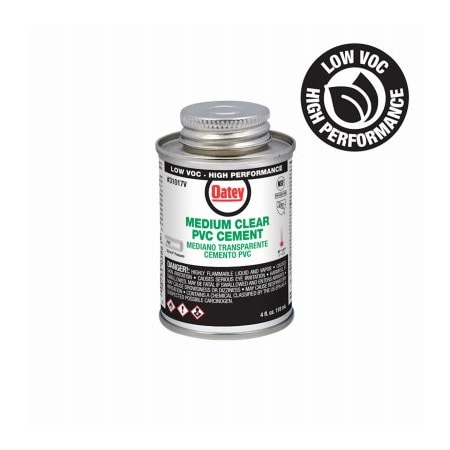 Oatey 4OZ CLR MED PVC Cement 31017V
