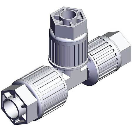 Smc High Purity Fitting, Reducer, PFA, Tee LQ3T4A-R7