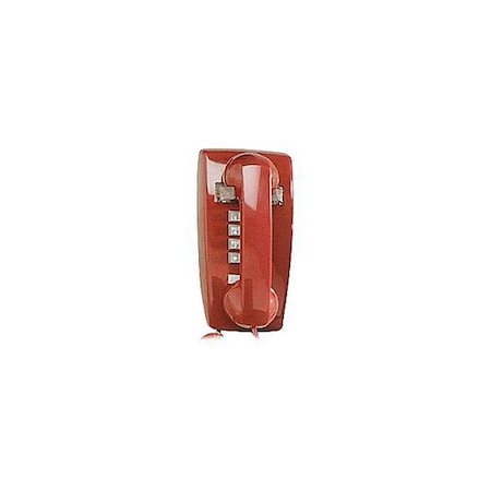 Cortelco SingleLine Wall Phone Red 255447-VBA-20M