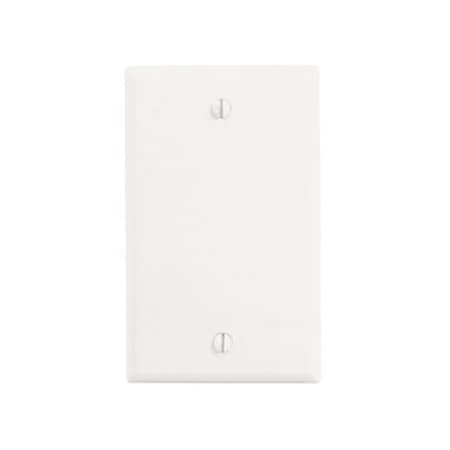 Leviton Blank Plate, Single Gang, White 88014