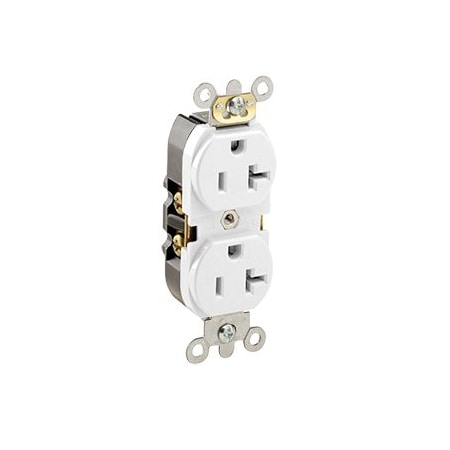 Leviton Industrial Series Heavy Duty Grade Duplex Receptacle, 20 Amp, 125 Volt 5362-SW