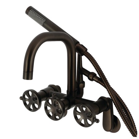 Kingston Brass Wall Mount Clawfoot Tub Faucet, Oil Rubbed Bronze AE8455RX
