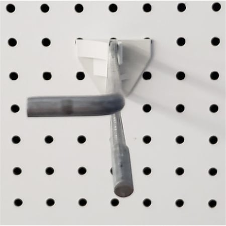 Auric Trion Galvanized Silver Peg Hook with Back Plate - 2.19 x 2.23 x 12.4 in. AU3328709