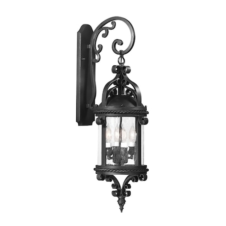 Troy Lighting Pamplona 4 Light Wall Sconce 10.25 In. Soft Off Black B9122-SFB