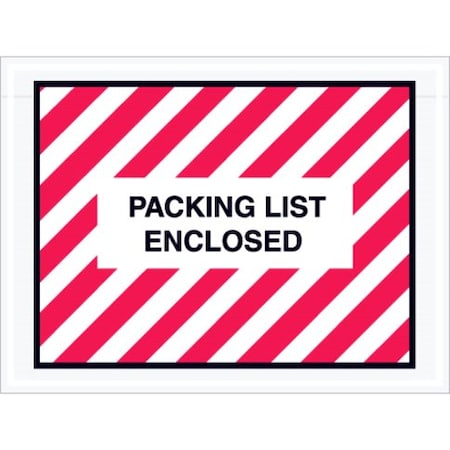 Zoro Select PackingListEnvelopes, Red/White, PK1000 PL409