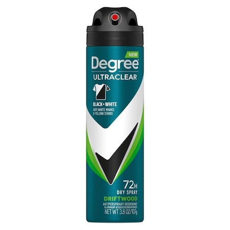 Degree Men UltraClear Black Plus White Driftwood Antiperspirant Deodorant Dry Spray, 3.8 Ounce, 12PK 68614362