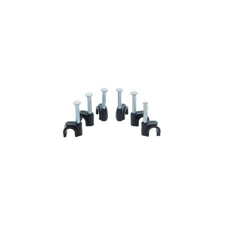 Cable Wholesale Nail-in Cable-Clip, Black, 100pc Bag 200-958