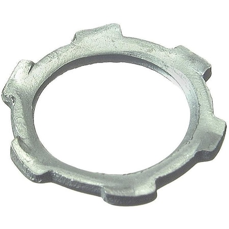 Halex Rigid Conduit Locknut, Steel, 3/4 in, Zinc, 20/BAG, 20PK 26192