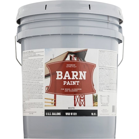 Do It Best Latex Flat Exterior Barn Paint Wht 5 Gal. W60W00831-20