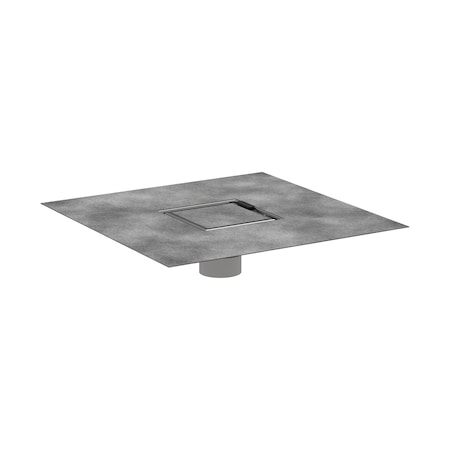Hansgrohe RainDrain Rock Point Drain Set 4"x 4" Trim with Rough in Nature Stone 56133001